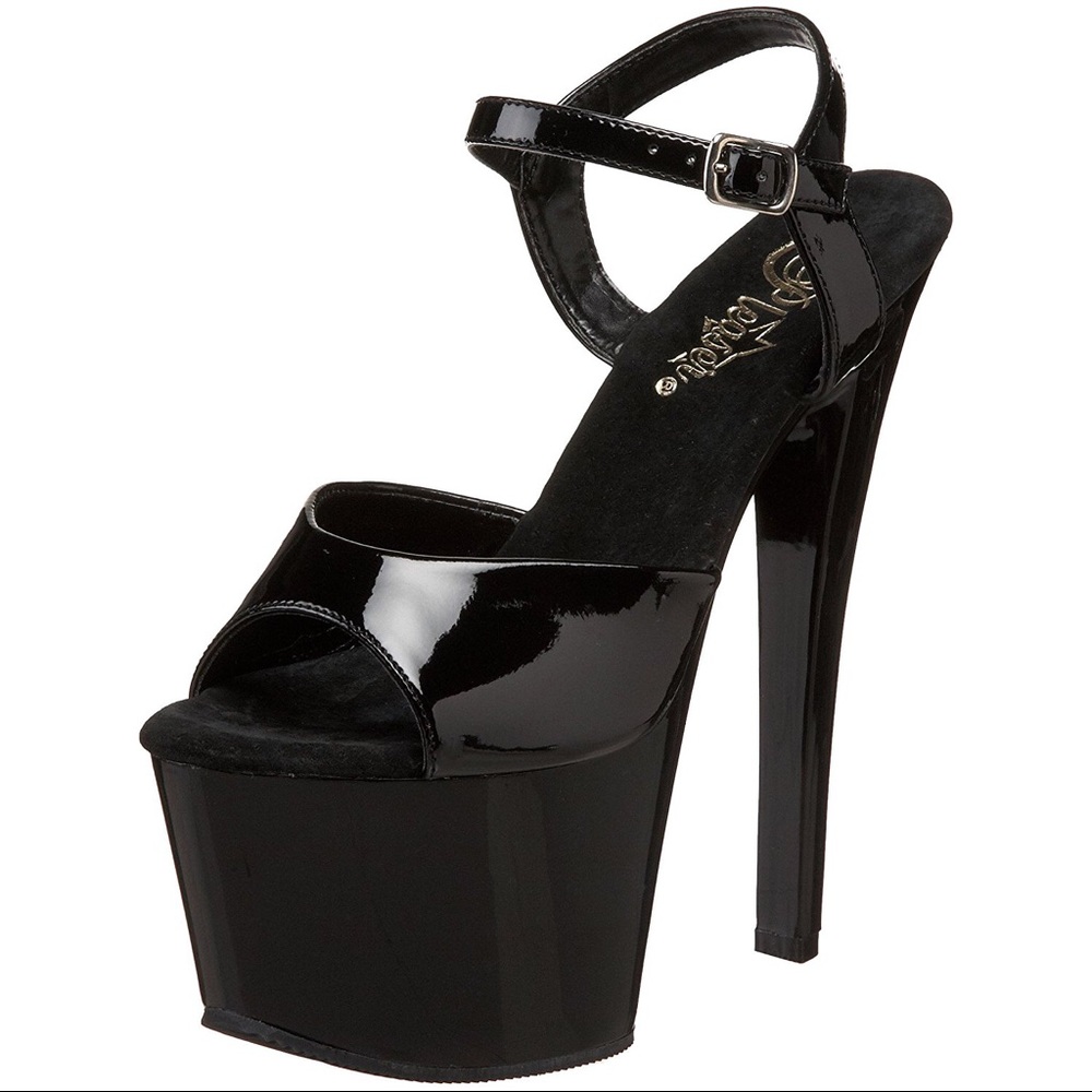 Black Pleaser Heel